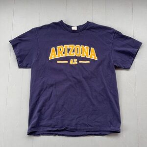 Arizona Jean Company Navy Tee with Yellow Print